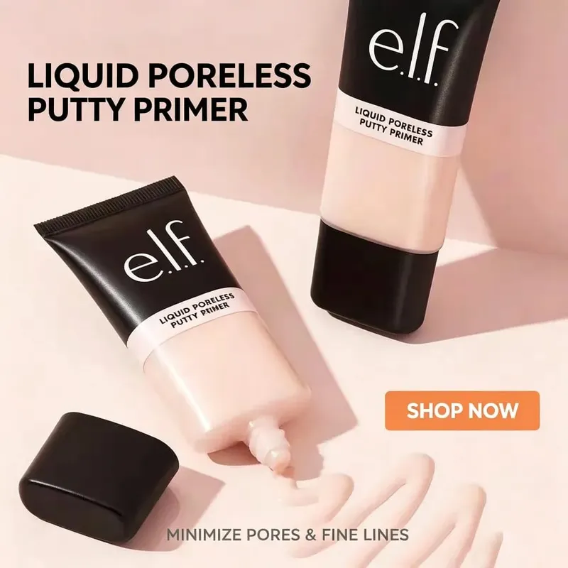 e.l.f. Kem lót dạng lỏng Poreless Putty Primer Kết cấu kem nền trang điểm trên khuôn mặt Giảm thiểu lỗ chân lông Kiểm soát dầu Mỹ phẩm cho làn da không tì vết — image 3