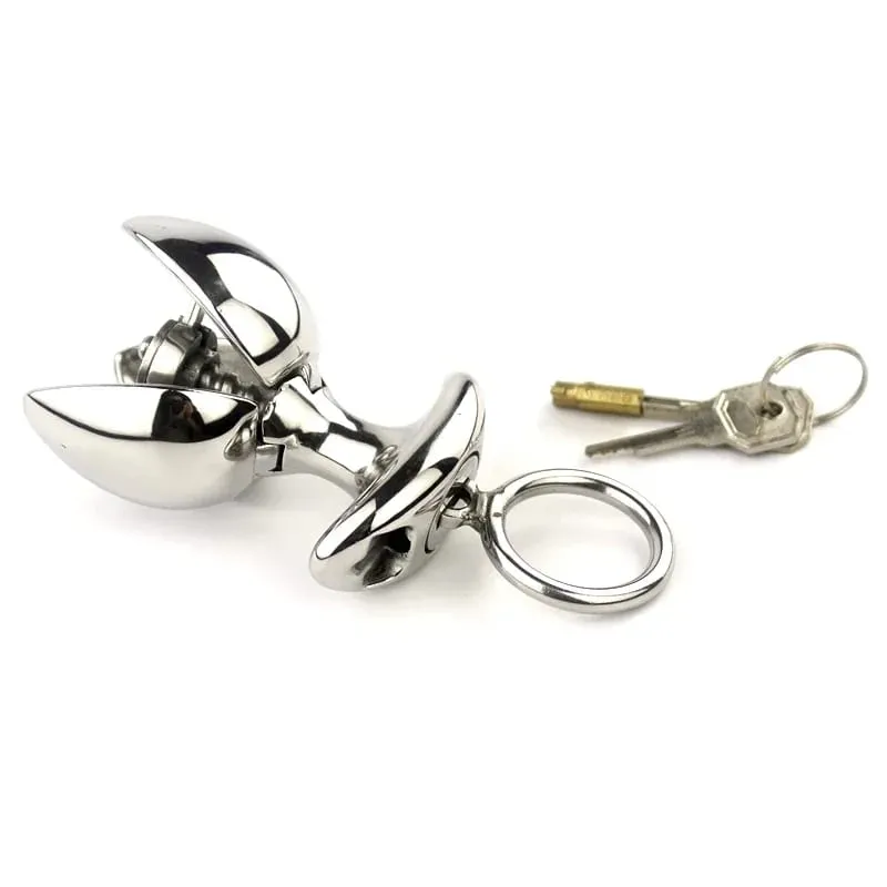 Stainless Steel Anal Lock Openable Anal Plug Dilator Heavy Anus Beads Lock Sex Toys For Men Woman Adult Gay Anal Beads But Plug — image 5