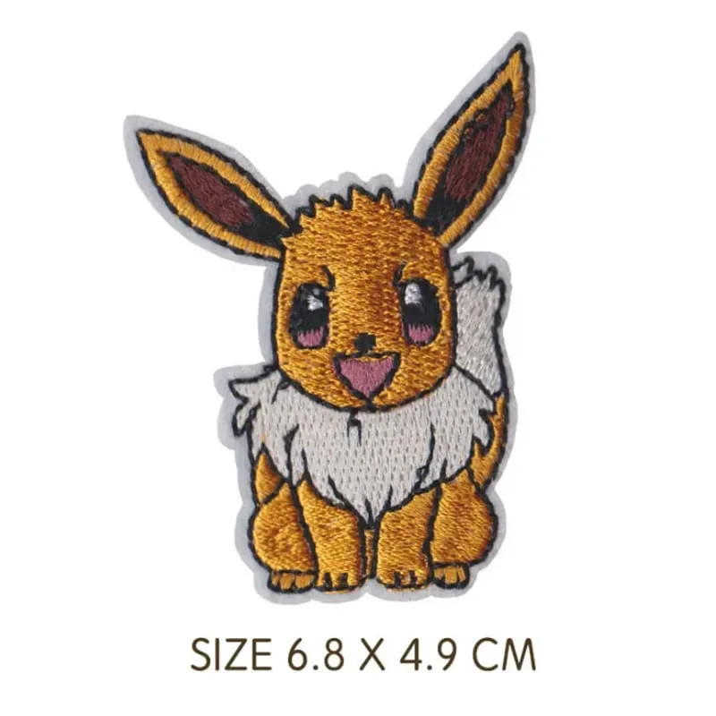 30 Style Cloth Patch Pikachu Charizard Clothes Stickers Sew on Embroidery Patches Applique Iron on Clothing Cartoon DIY Garment