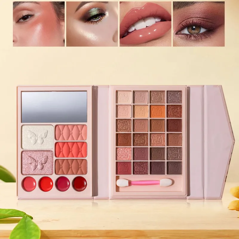 Professional Multifunctional All-in-One Makeup Palette with Matte Shimmery Lipstick Blush Contour Highlighter Makeup Cosmetics — image 6