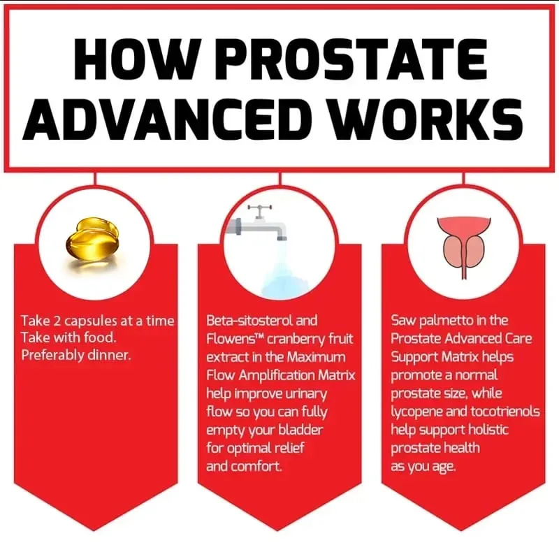 Prostate Advanced Health Supplement for Men for Reducing Nighttime Bathroom Trips Bladder & Urinary Relief