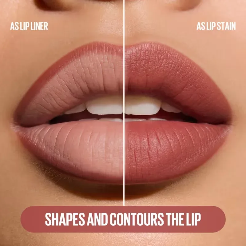 Son Vết Bẩn Liquid Lip Liner Bút Đánh Dấu Lâu Dài Chống Thấm Nước Matte Lip Tint Có Sắc Tố Cao Khỏa Thân Viền Môi Trang Điểm Cho phụ Nữ