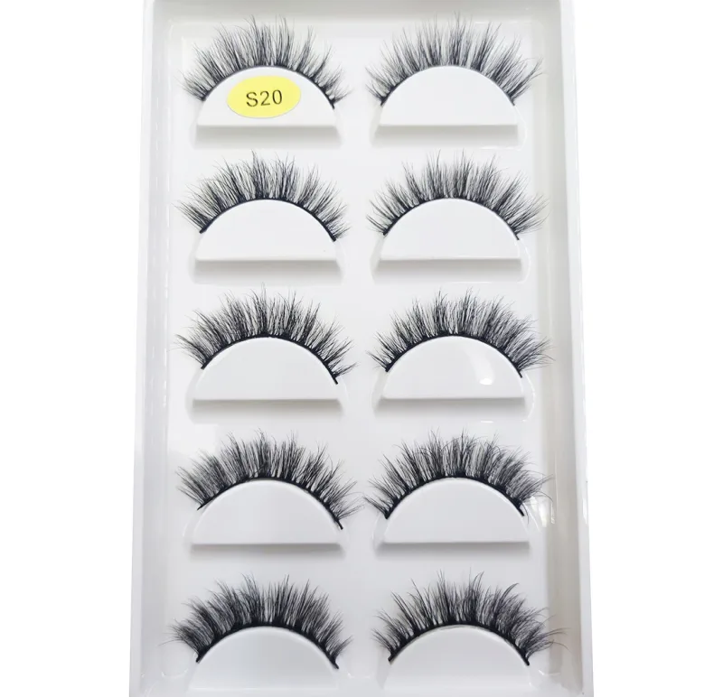 New 5 Pairs Natural 3D False Eyelashes Makeup Mink Eyelash Fake Eye Lashes Faux Cils Make Up Beauty Maquillaje Tools H13 Cat — image 18