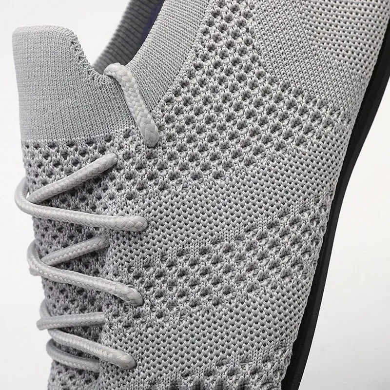 Sapatos casuais masculinos leves respiráveis ​​sapatos vulcanizados femininos ao ar livre mocassins macios malha calçados de condução rendas até 36-47