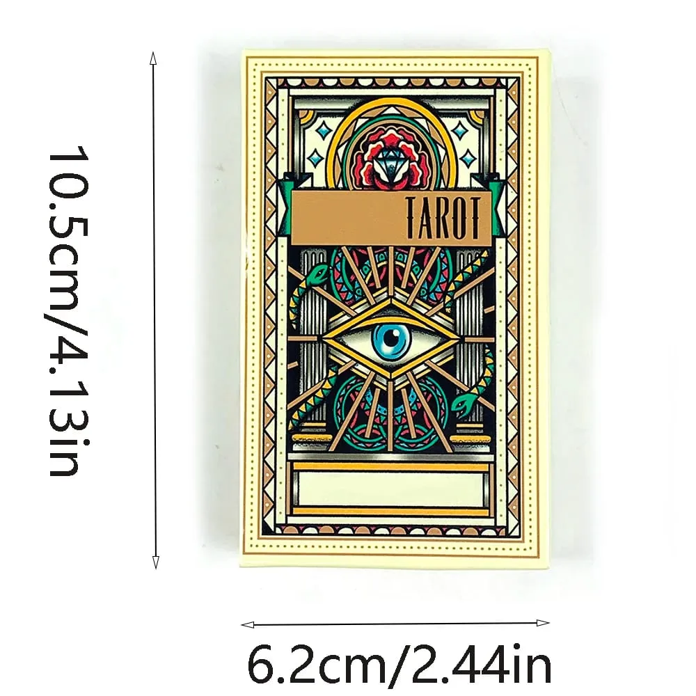 Hot-selling Tattoo Tarot Cards A 78 Tarot Deck PDF Guidebook Future Divination Borad Playing Games Family Gathering Card Game