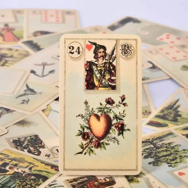 Grand Tableau Lenormand Tarot Divination Tools Oracle Card 36pcs Party Tarot Card Board Game Tarot Fortune Telling Cards