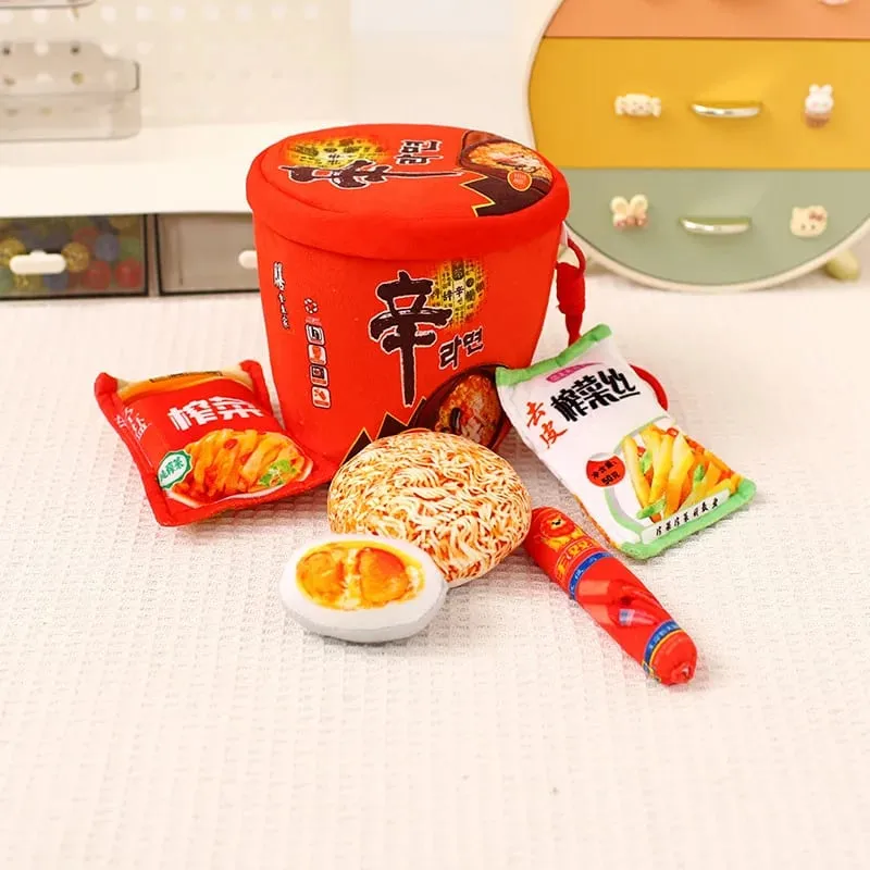 Simulation Lifelike Noodle Series Plush Toys Creative Stuffed Soft Instant Noodle Bucket Funny Pillow for Girls Gift Home Decor — image 11