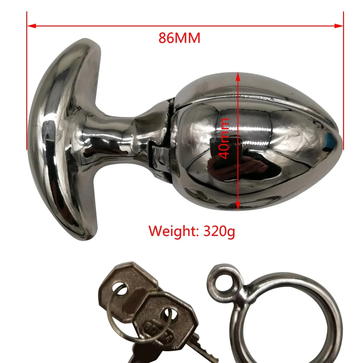 Anální zámek z nerezové oceli Anální vaginální dilatátor Otevíratelné anální zátky Heavy Anus Beads Lock Sex Toys Hra pro dospělé 096