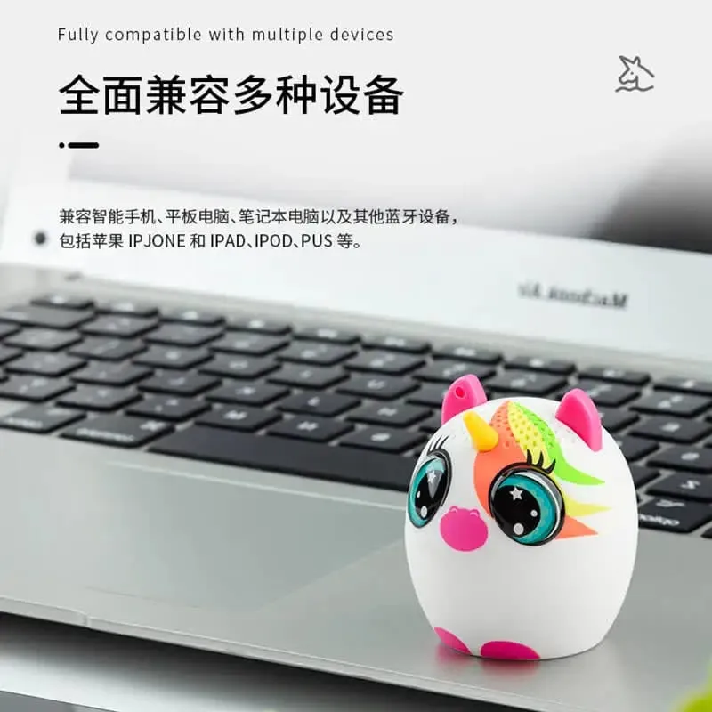 Přenosné Bluetooth reproduktory Unicorn Hovory handsfree Malé reproduktory Silné basy Bezdrátový Bluetooth Stereofonní reproduktor Publikum