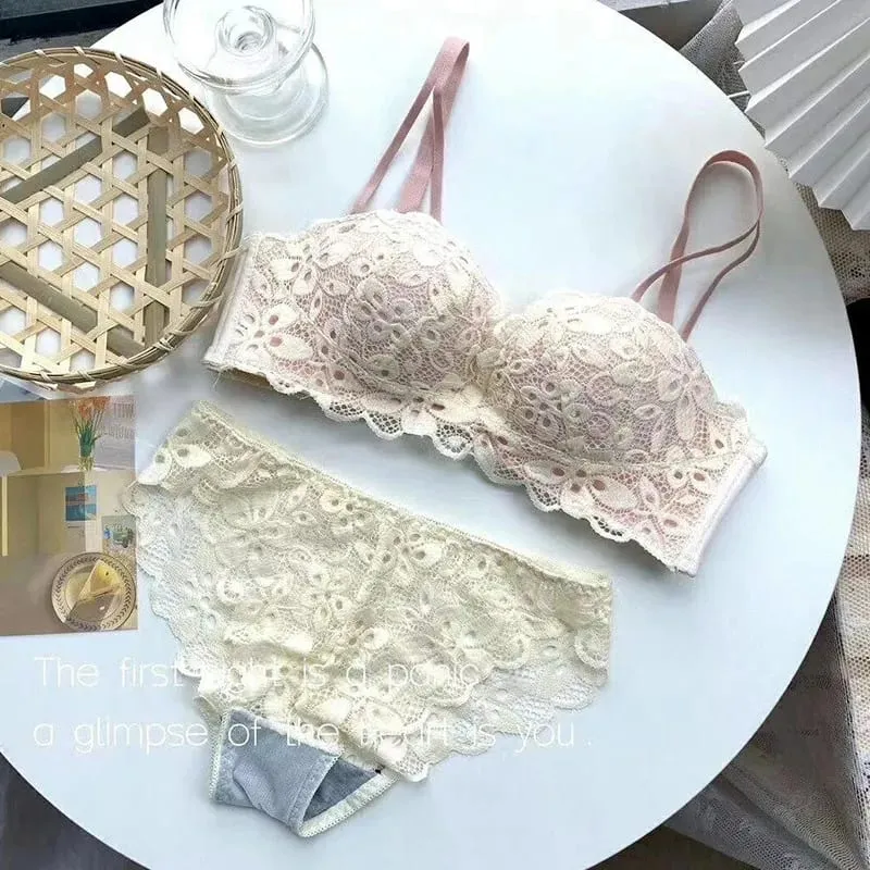 New Push-Up Lingerie Set Comfortable Wire-Free and Lightweight Bra Provides Lift and Side Support Sexy & Exquisite Lace Design — image 2