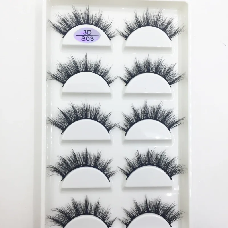 Natural 3D Mink False Eyelashes Soft Wispy Fluffy Eye Faux Lashes Make Up Eyelash Beauty Cat Cilios 5 Pairs 15 Styles