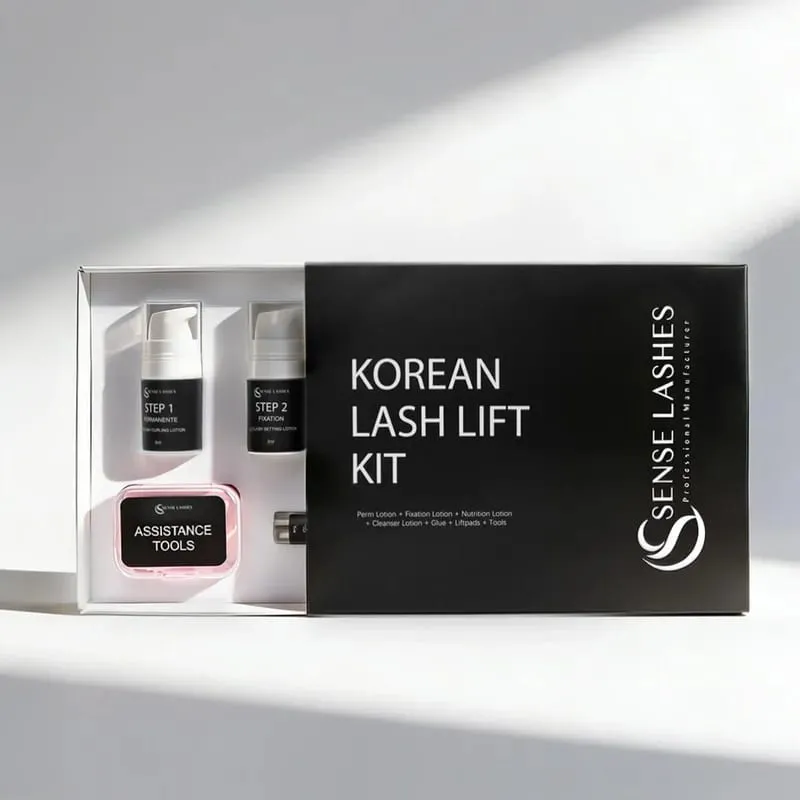 Korean Lash Lift Pro Kit Professional Eyelash Perm Kit for Salon & Home Use Lifting Eyelashes Lasting 6-8 Weeks