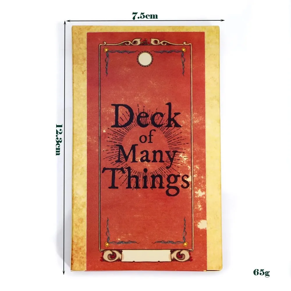 Deck of Many Things Vellum Style 12X7cm Size Inspired Adventures Fantasy Roleplay Tabletop RPG Accessories with Illustrated Card — image 6