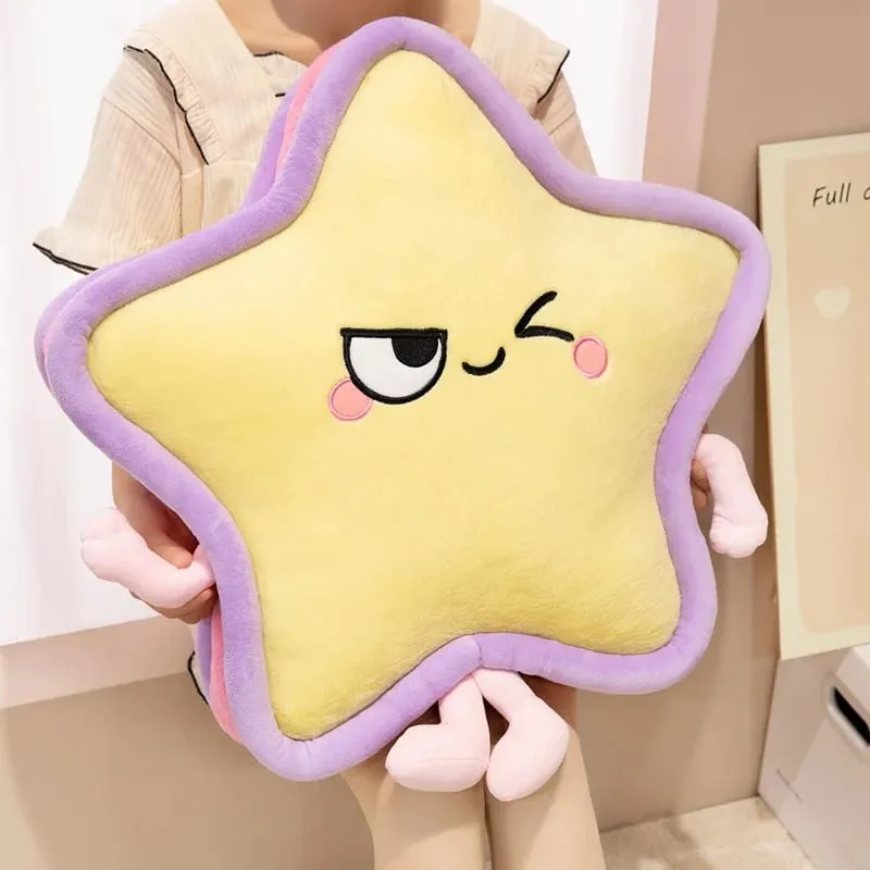 Five Pointed Star Plush Pillow 40/60cm Stuffed Cushion Squishy Sofa Cushion Adorably Home Decor Toys Creative Birthday Gifts