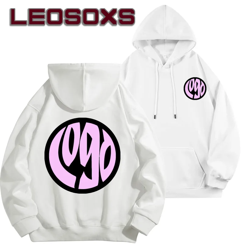 Logo Tersuai DIY Sweatshirt Bertudung Hitam Kapas Tulen Pullover Lengan Panjang Atasan Kasual untuk Lelaki Dan Wanita Fesyen Musim Sejuk Musim Gugur