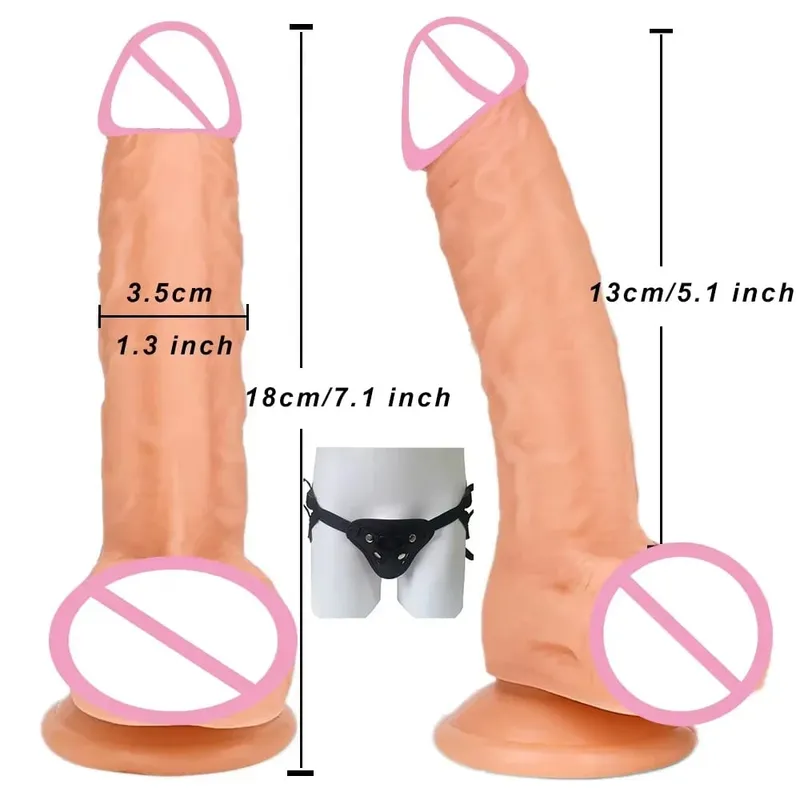 Super Long Skin Dildo Silicone Penis Realistic Cock For Women Masturbator Makeup Penetration Anal Strapon Dick Adults Sex Toys