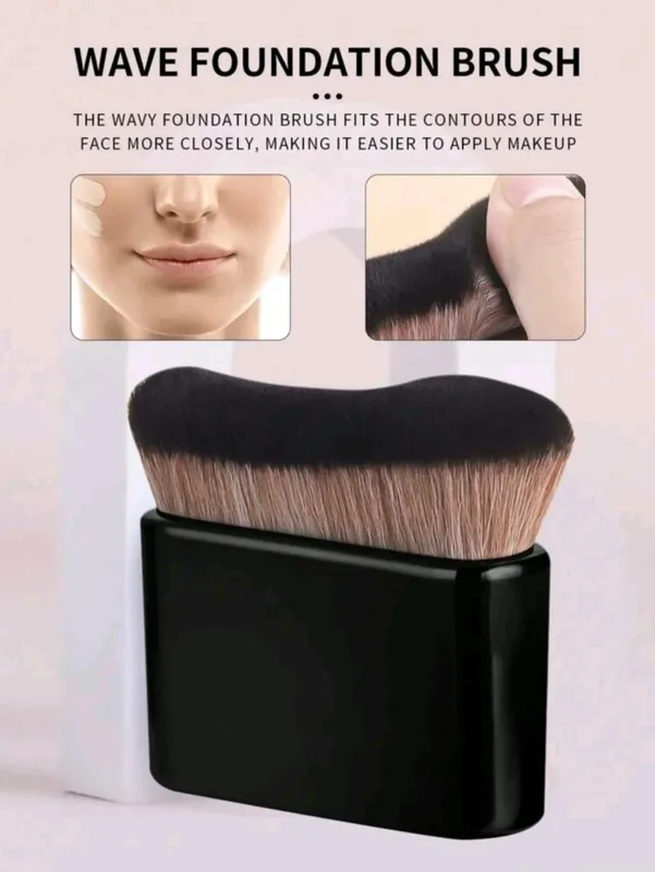 1 rose gold foundation brush for tanning blending foundation blush eyeshadow bronzer and foundation on face and neck with high and low end bristles — image 8