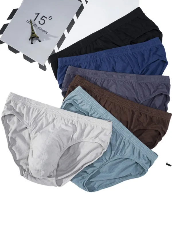 1PC Cotton Briefs Men's Comfortable Underpants Male Breathable Underwear Lingerie Panties Plue Size Xl -5XL