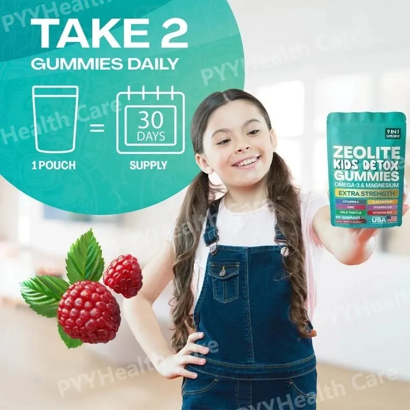 Zeolite Gummies 9-in-1 with Zeolite Omega-3 Magnesium Elderberry Vitamin C Milk Thistle Vitamin D3 Zinc B12 60 Gummies — image 5