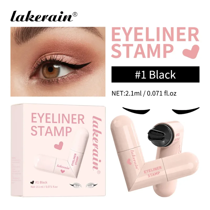 Lakerain Eyeliner Stamp Hjertemønster Precision Liner Langvarig Farve Bærbar Eye Liner Essential For Makeup Begyndere — image 8