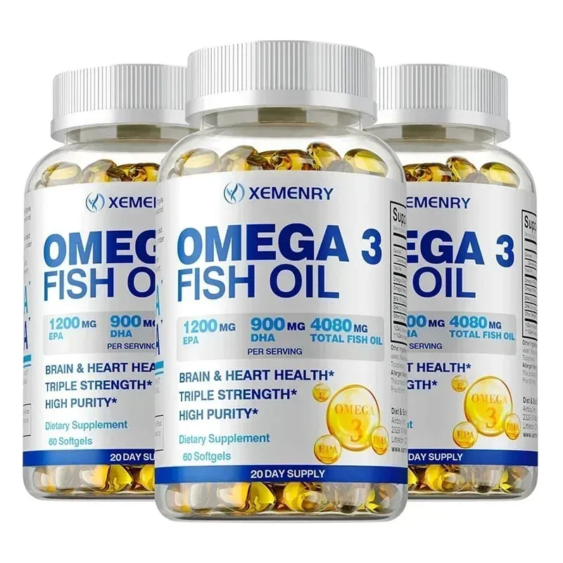 Aceite de pescado omega-3: mejora la concentración de la memoria y la cognición. Promueve la salud del cerebro y los ojos. Mejora la función inmune.