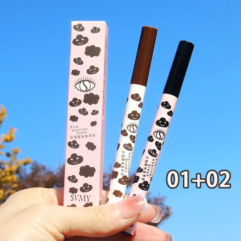 Ultra-thin Natural Matte Liquid Eyeliner Pen Waterproof Quick Dry Lower Eyelash Silkworm Pen High Pigment Smooth Eye Makeup Tool