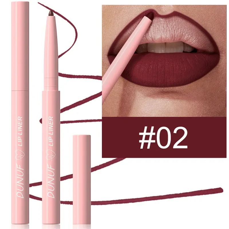 Multi Color Matte Lip Liner Crayon Velvet Waterproof Lip Pencil for Outline & Fill Lips Long Lasting Non Stick Lip Makeup