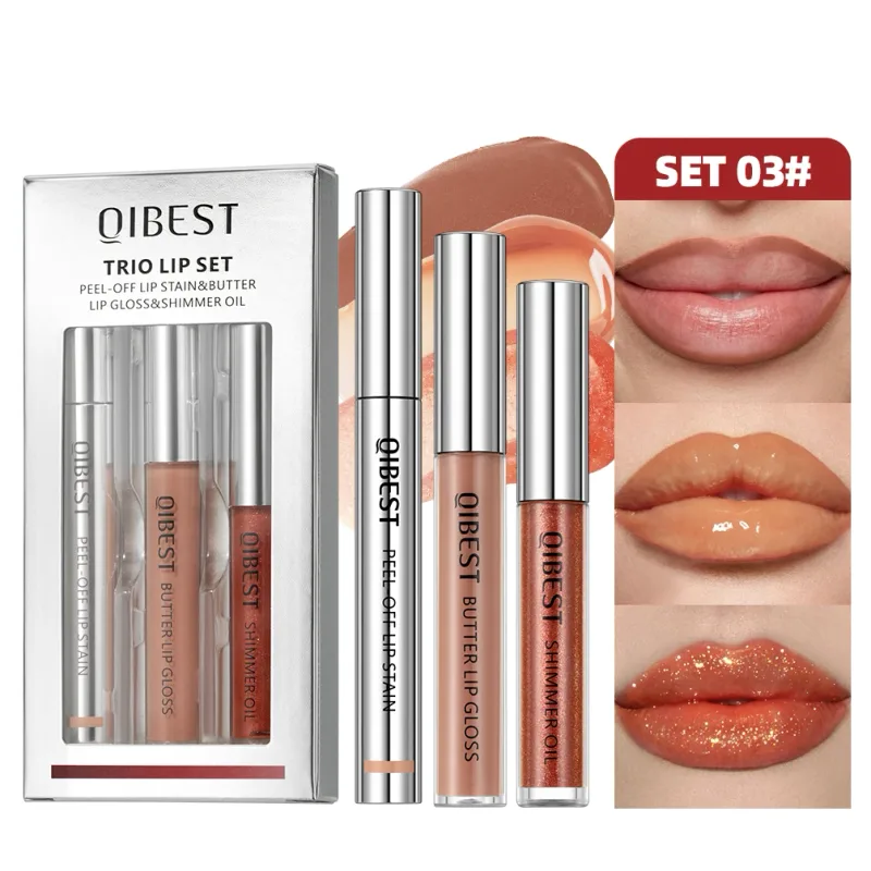 Multifunctional Makeup Sets Peel Off Lip Stain Tattoo Mirror Lipgloss Shimmer Lip Oil Lasting Cosmetics Lip Glaze Tint