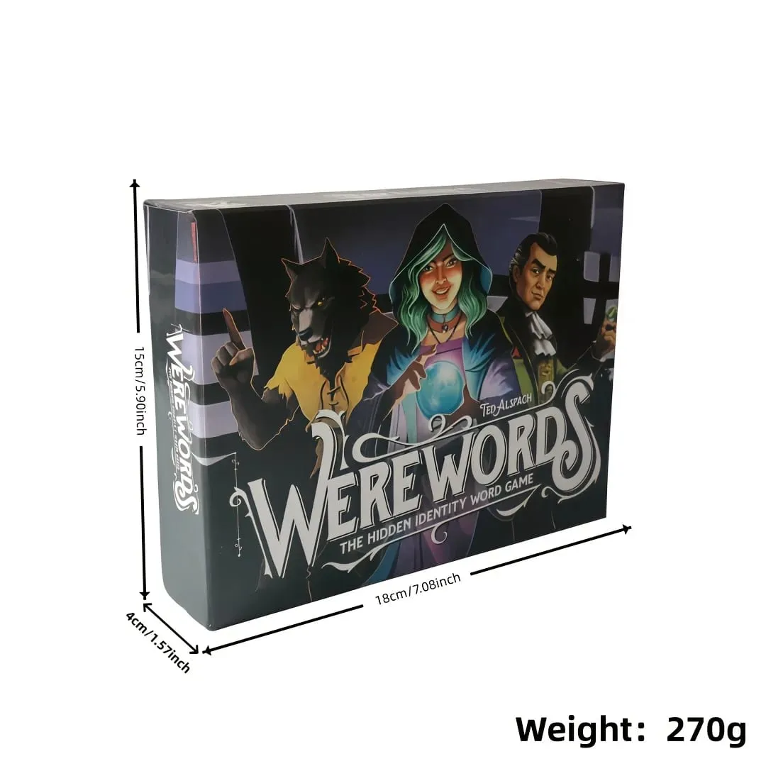 "Hidden Identity Word Board Game Werewolf-Style Word-Guessing Game Interactive Card Toy for Multi-Person Gatherings" Card Game Board Game Ideal for Family Gatherings Gift