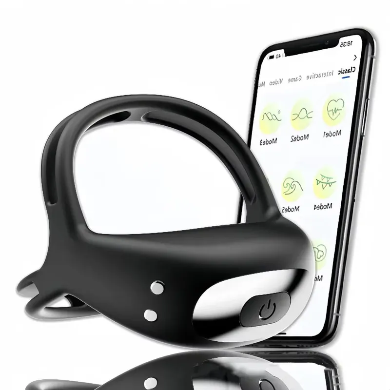 Vibrating Penis Cock Ring Penis erection Heating Vibrator Delay Ejaculation Penis massager 10-Frequency Vibration Men Sex Toys — image 9