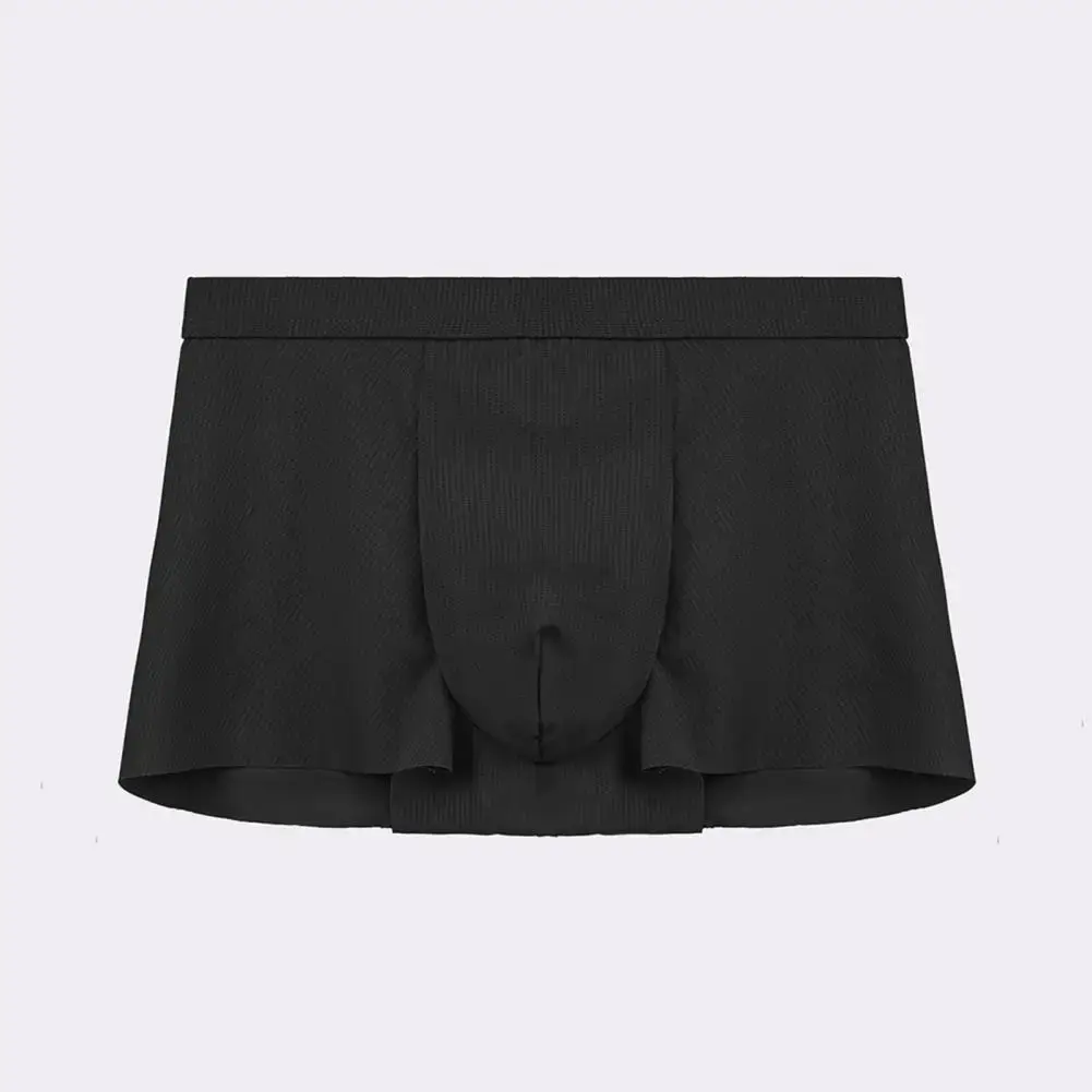 Fake Ass Men Boxers 3D Design Traceless Effect Mid-rise Underpants Solid Color U-convex Ergonomic Design Boxers Briefs