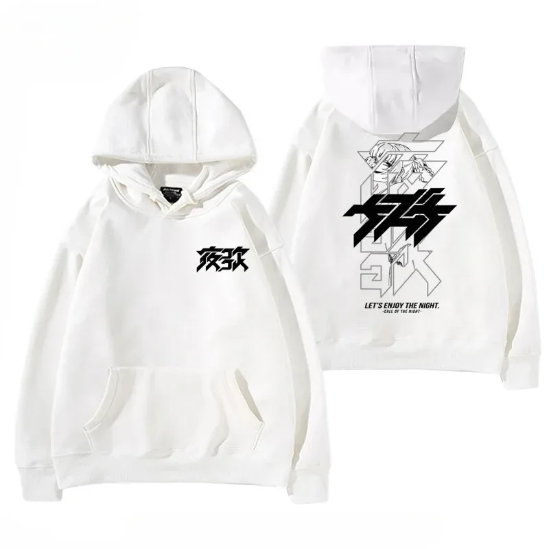 Y2K Anime appel de la nuit Nazuna Nanakusa sweat à capuche drôle Hip Hop graphique sweats Poleron Hombre Streetwear Harajuku Tracksui