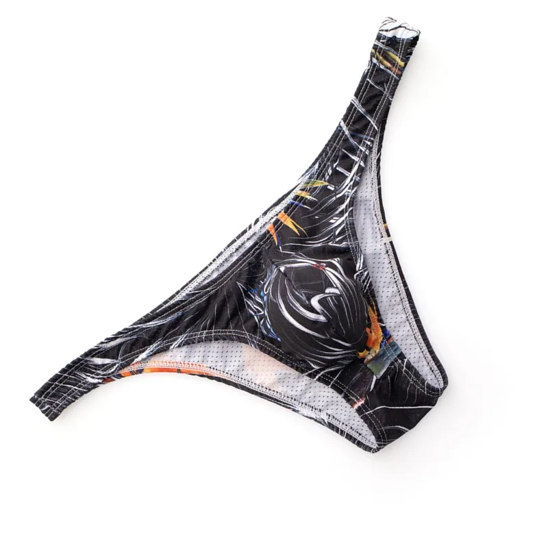 Men's Sexy Underwear Briefs Jockstrap Penis Pouch Male Slips Sissy Panties Mesh Breathable Low Rise Men Bikini Briefs Cuecas