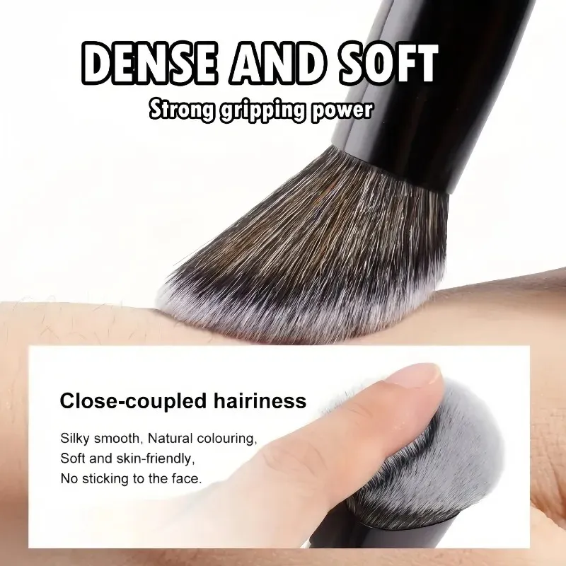 Double Head Makeup Brushes 2 In 1 Flat Angled Foundation Concealer Contour for Blending Loose Powder Liquid Cream Cosmetic Tools