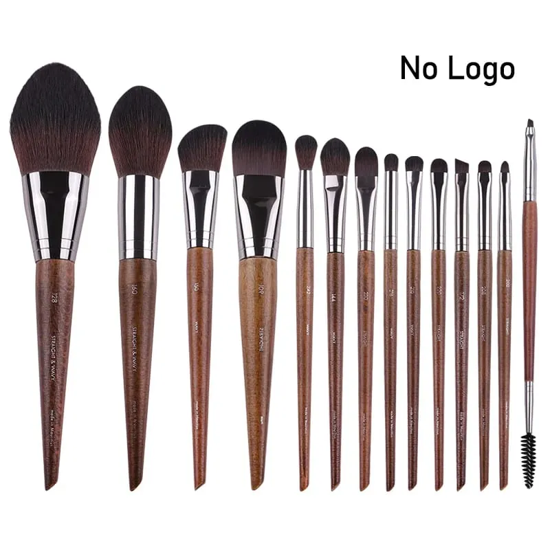Augen-Make-up-Pinsel aus Naturholz, komplettes Set, Pro Crease Lidschatten-Make-up-Set, zum Verwischen von Textmarkern, Augenbrauen, Lippen- und Wimpernpinsel, praktisch