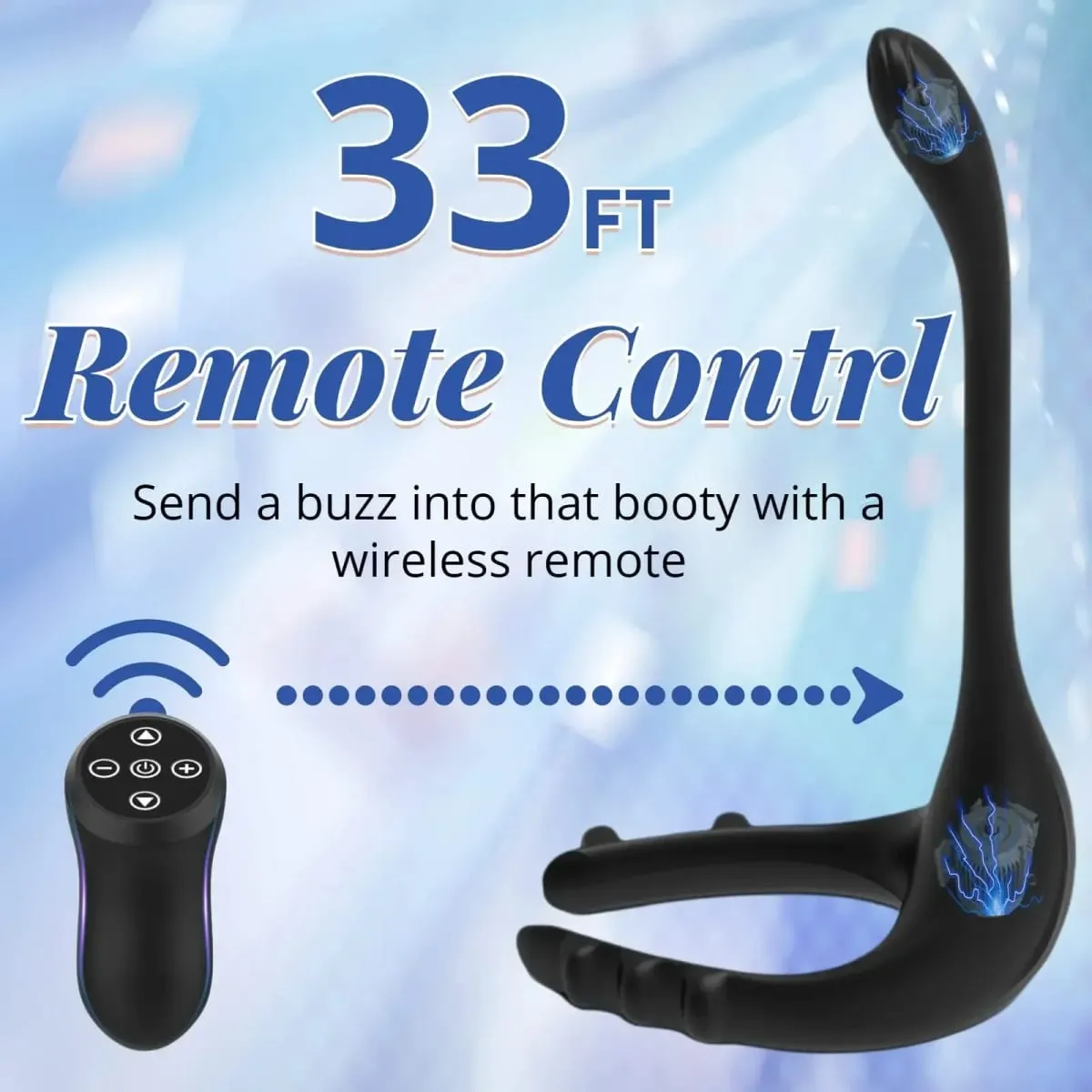 Y-Pao 3-in-1 Vibrating Cock Ring for Men Adjustable Penis Ring Vibrador Prostate Massager Remote Adult Sex Toys for Couples
