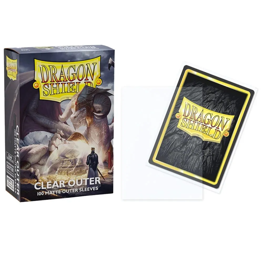 100ct Clear Outer Dragon Shield Card Sleeves Matte Clear TCG Standard Size Sleeve TCG Card Protector MGT/PTCG/FAB Covers — image 5