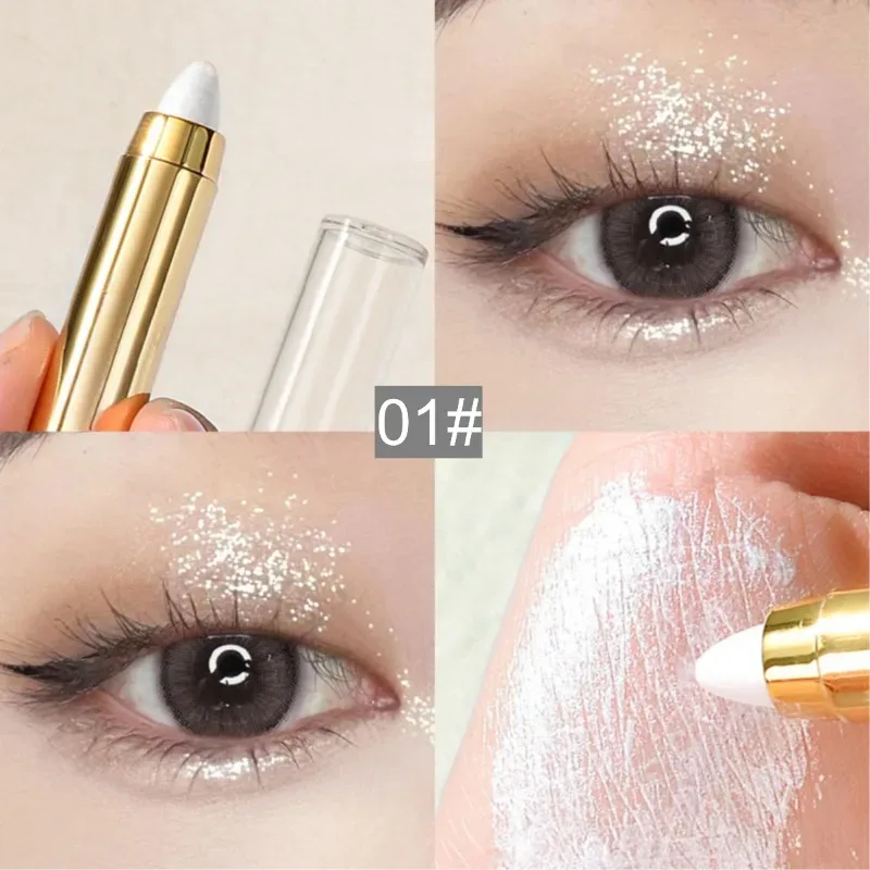 6color Eye Shadow Pen Eye Makeup Lying Silkworm Pen Double-ended Highlight Pen Eye Shadow Stick Women's Micro-pearl Matte Makeup — image 10