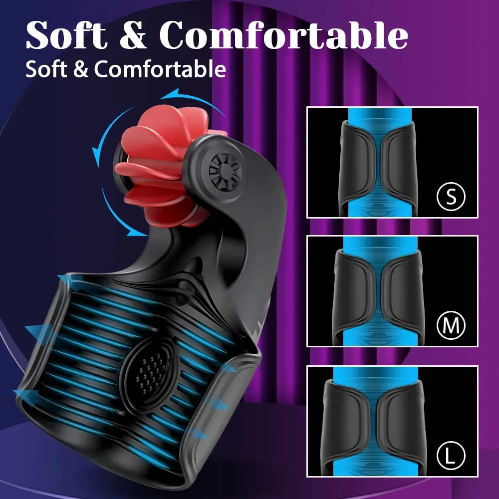 Male Masturbator Vibrator Penis Training Sex Toy For Men Tongue Licking Tapping Vibration Ejaculation Glans Training Endurance