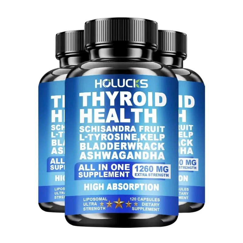 Advanced Thyroid Wellness Capsules with Schisandra Ashwagandha Kelp Improve Metabolism Focus & Whole-body Vitality Immune
