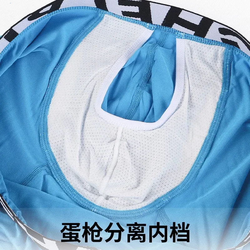 1pc Men's 3/4 Long Boxer Briefs - Inner Sports Underwear, Double-Layer Separate, U-Pouch, Long Length for Wear Inside
