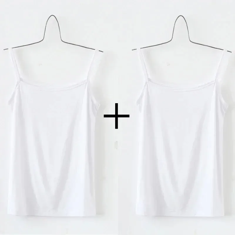 Sexy Camisoles Women Crop Tops Sleeveless Shirt Bralette Tops Solid Color Strap Skinny Vest Female Slimming Tanks Bra Underwear