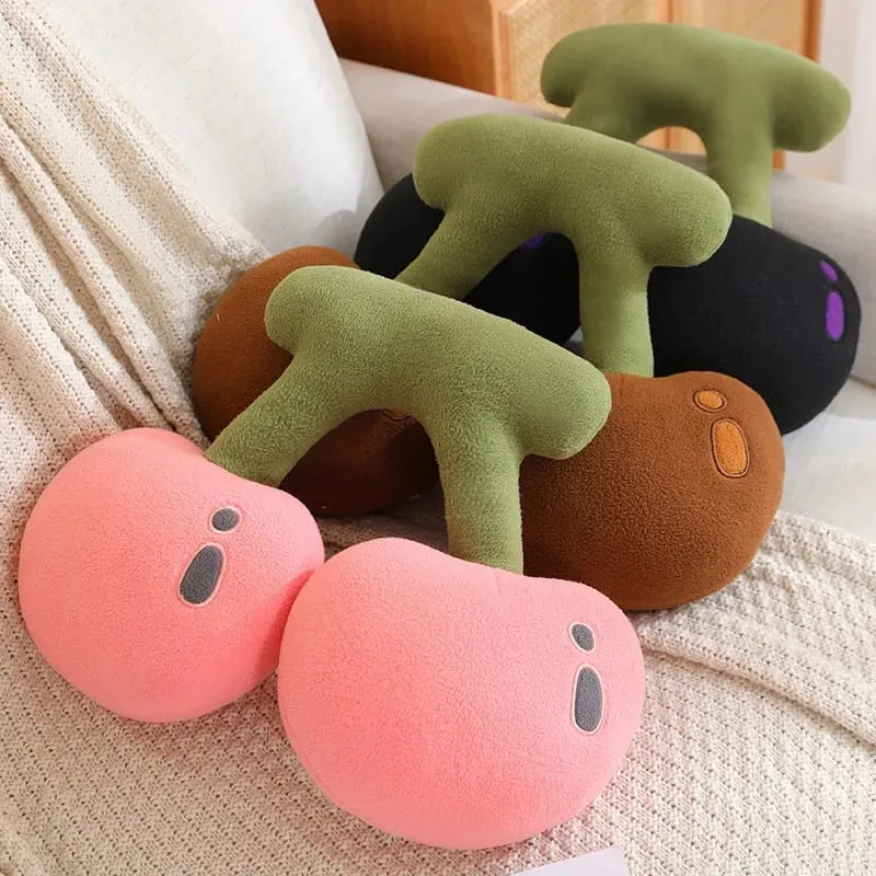 45cm Fruit Cherry Shaped Plush Pillow Soft Cute Pink Cherry Plushies Toy Hug Pillow Lovely Room Sofa Decoration