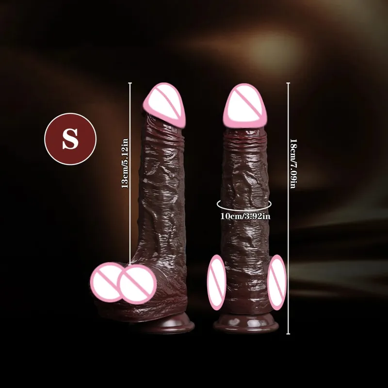 Dildo realistik kulit gelongsor kulup buah zakar dildo untuk wanita melancap dubur rangsangan faraj tali silikon mainan seks