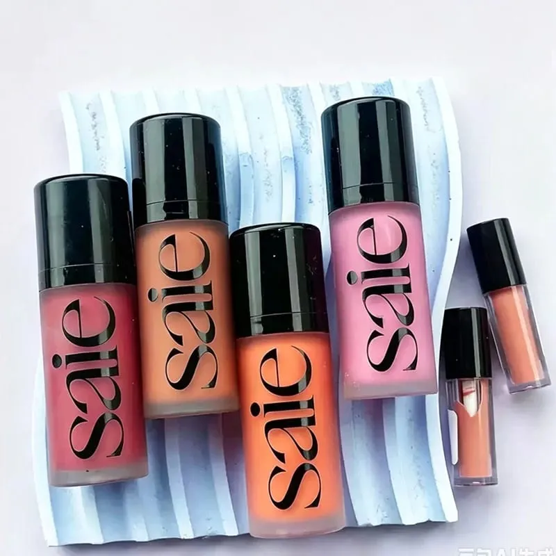 Saie 4-Colors Liquid Blush CHILLY SPICY Highlighter Sunglow Contouring Shimmer Powder Quick-drying Non-sticky Natural Texture