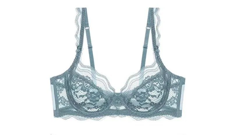 New Arrival Women Ultra Thin Victorian Lace Push Up Set Soft Underwire Gather Lift Unpadded Comfort Breathable Lingerie Set