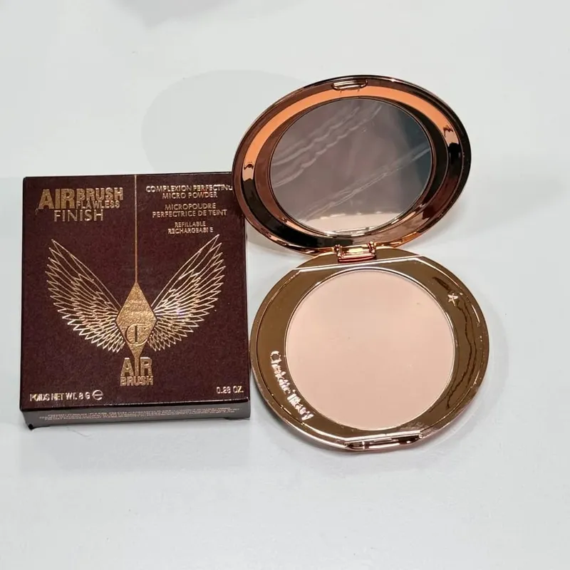 Charlotte Tilbury Airbrush Flawless Finish Smoothing Pore-blurring Makeup CT Limited Edition Silver Disk Setting Powder Cosmetic