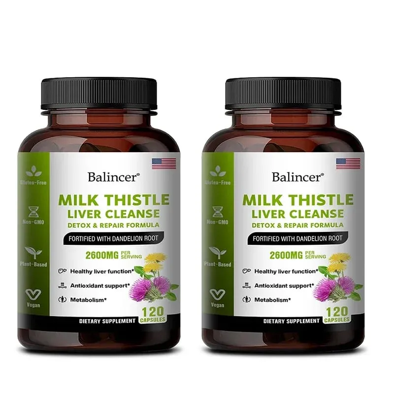 Milk Thistle and Dandelion Root Extract Supplement for Liver Detoxification Repair and Nourishing Antioxidant — image 8
