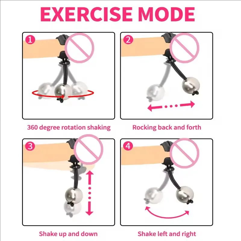 9 Size Male Penis Ring Glans Exerciser SM Penlie Device Weight Bearing Penis Extender Enlargement Stretcher Ball Sex Toy for Men