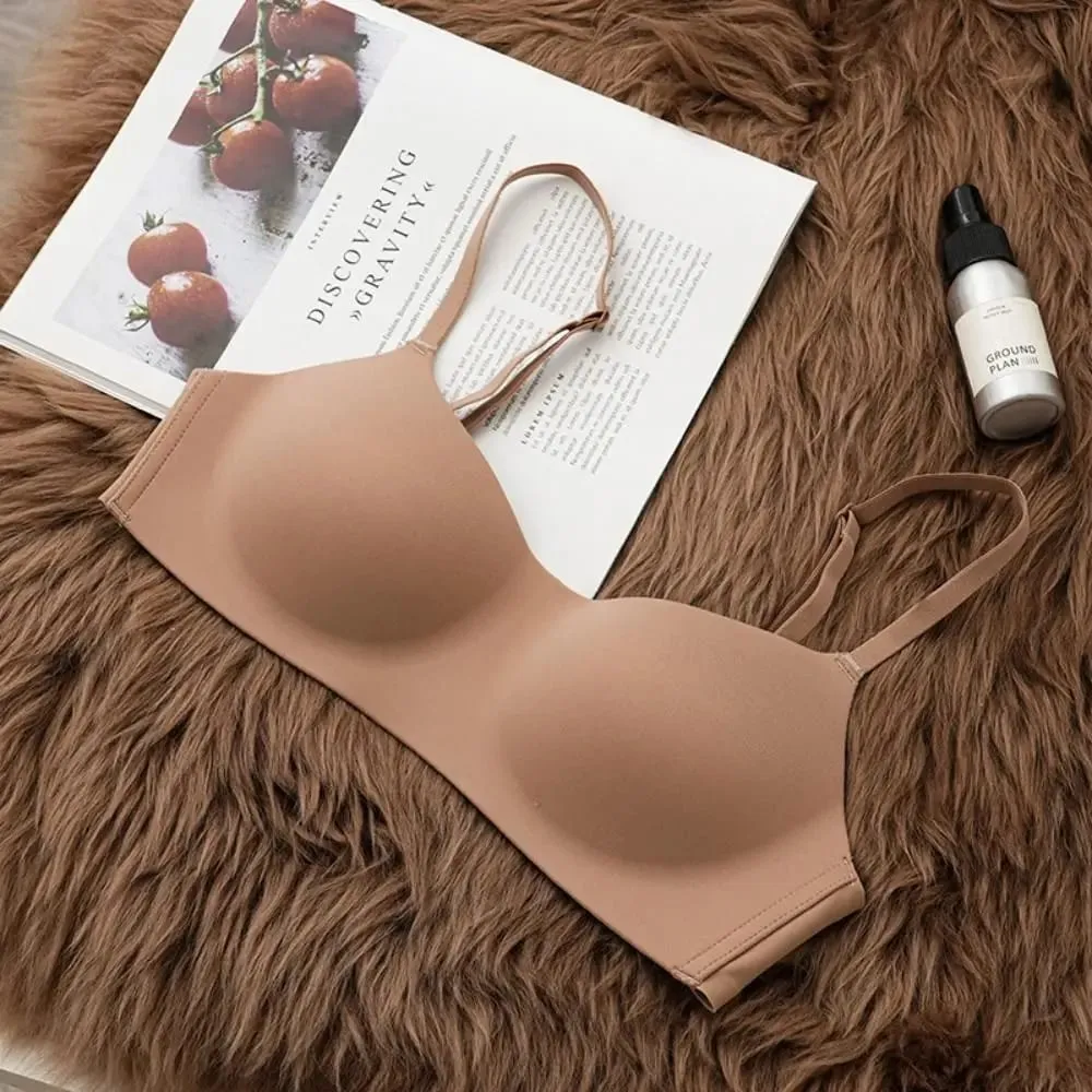 Soft Comfort Wireless Bra Breathable Fabric Elastic Material Push Up Bra Thin Cup Non-Wire Seamless Bra Lingerie Beauty